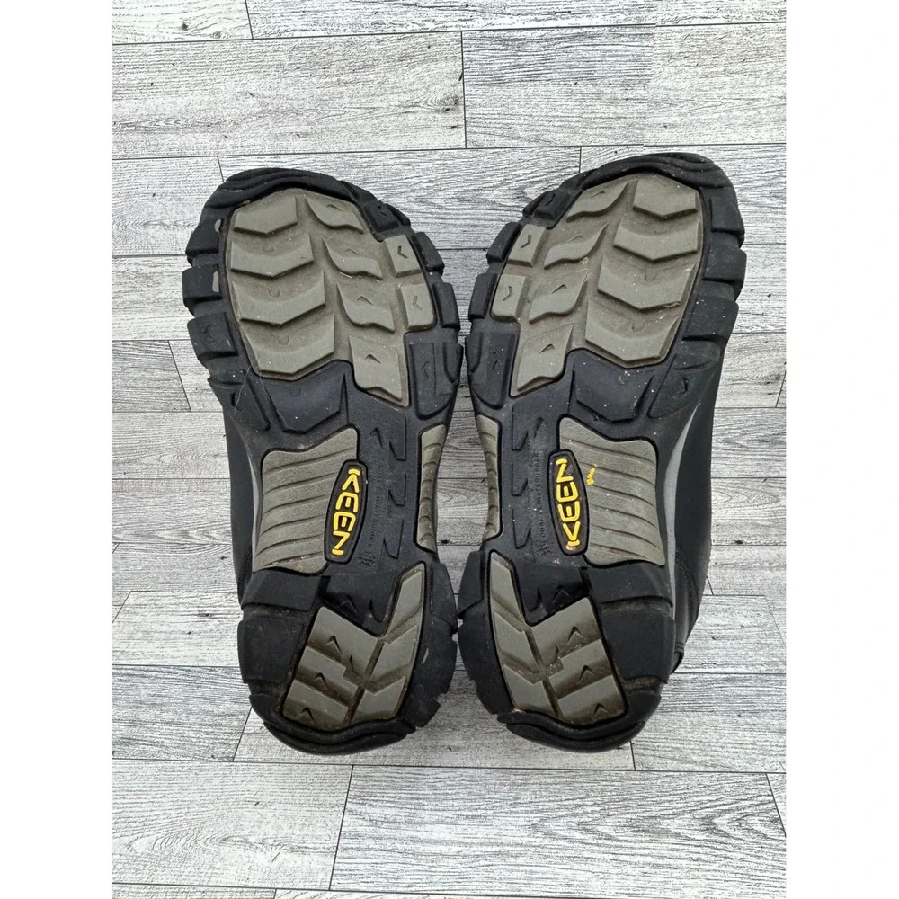 Keen Brixen Low Men 9.5 Black Leather Waterproof Insulated Slip On Shoes 1002268